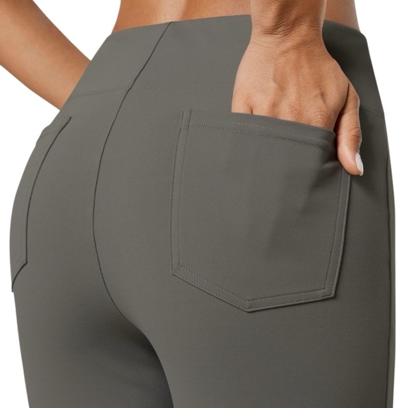 Halara Flex™ High Waisted Back Side Pocket Slight Flare Work Pants - Picture 4 of 5